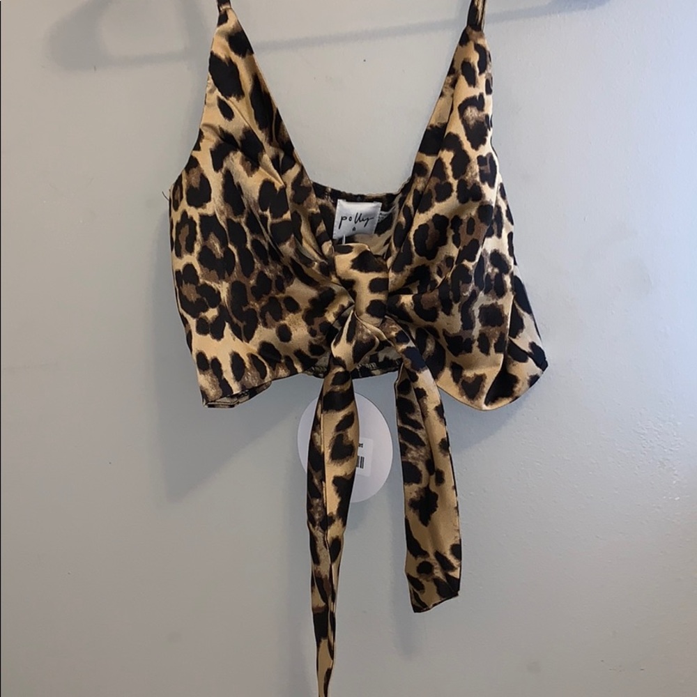 Tie Front Top - Leopard